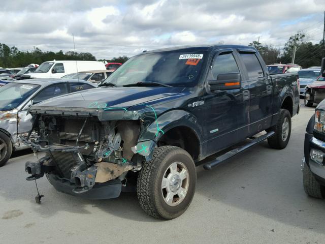 1FTFW1ET7DKG17326 - 2013 FORD F150 SUPER GREEN photo 2