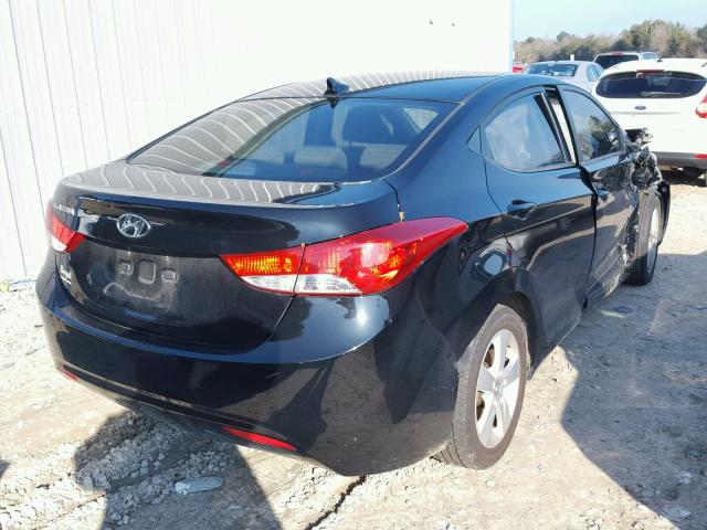 KMHDH4AE7DU519973 - 2013 HYUNDAI ELANTRA GL BLACK photo 4