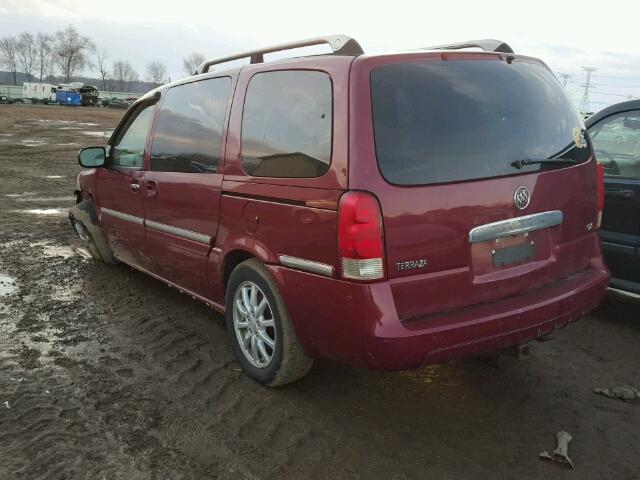 5GADV33L45D257867 - 2005 BUICK TERRAZA CX MAROON photo 3