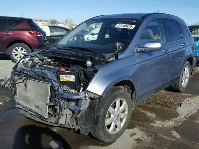 JHLRE48718C027609 - 2008 HONDA CR-V EXL BLUE photo 2