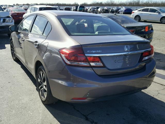 2HGFB2F86FH530590 - 2015 HONDA CIVIC EX ყავისფერი ფოტო 3