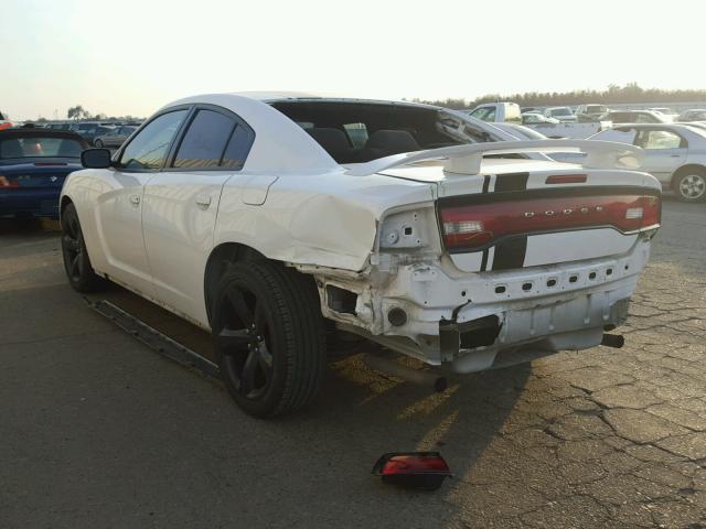 2C3CDXBG5CH298506 - 2012 DODGE CHARGER SE WHITE photo 3