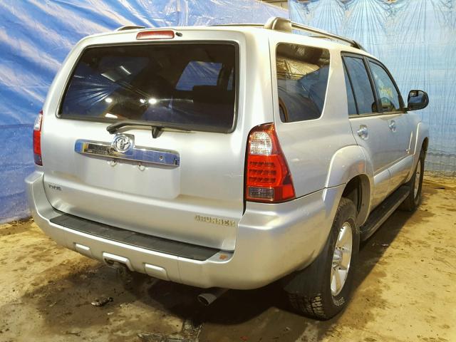 JTEBU14R770121626 - 2007 TOYOTA 4RUNNER SR SILVER photo 4