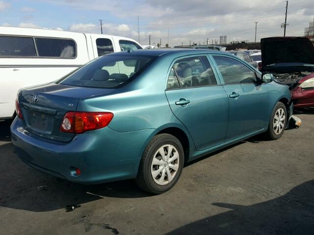 JTDBL40E399029665 - 2009 TOYOTA COROLLA BA TURQUOISE photo 4