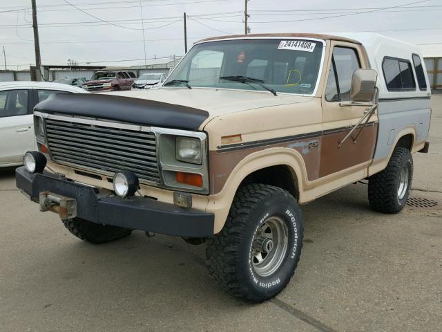 1FTEF14N3FPB35375 - 1985 FORD F150 TWO TONE photo 2