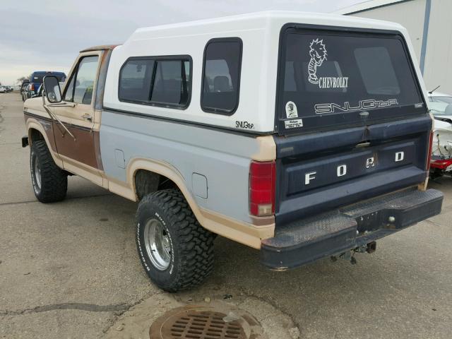 1FTEF14N3FPB35375 - 1985 FORD F150 TWO TONE photo 3