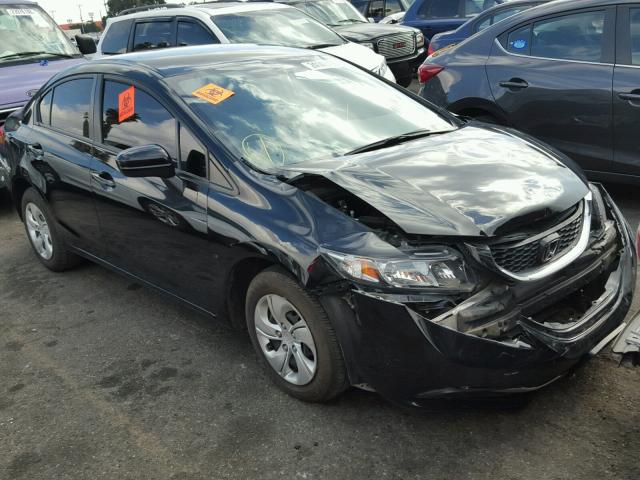 2HGFB2F53FH566436 - 2015 HONDA CIVIC LX BLACK photo 1