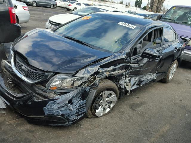 2HGFB2F53FH566436 - 2015 HONDA CIVIC LX BLACK photo 2