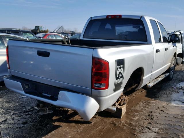 1D7HU18D45S168097 - 2005 DODGE RAM 1500 S SILVER photo 4