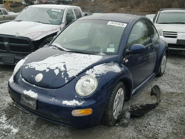 3VWBK21C13M430139 - 2003 VOLKSWAGEN NEW BEETLE BLUE photo 2