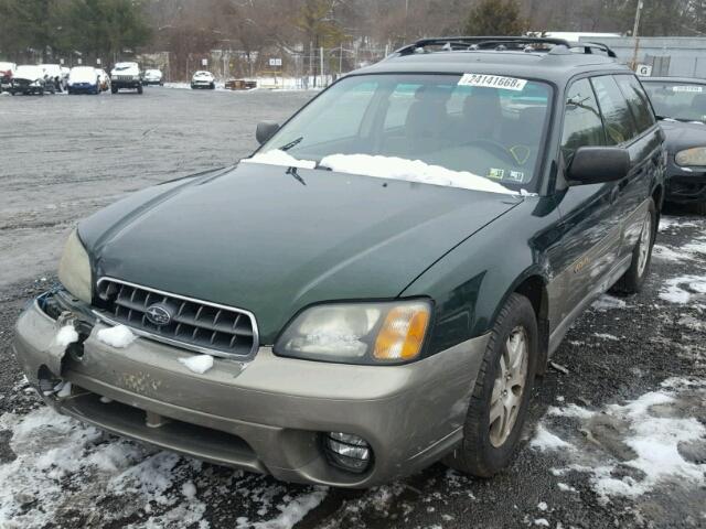 4S3BH675637607148 - 2003 SUBARU LEGACY OUT GREEN photo 2