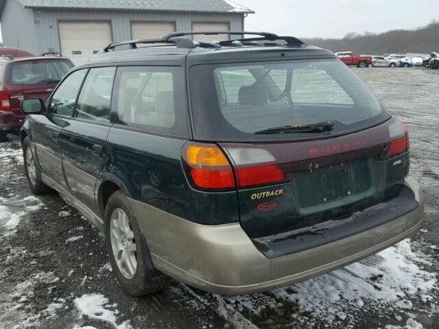 4S3BH675637607148 - 2003 SUBARU LEGACY OUT GREEN photo 3