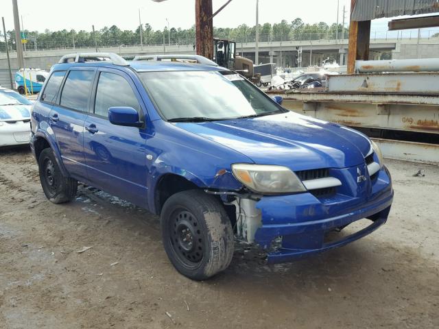 JA4LX41FX6U027205 - 2006 MITSUBISHI OUTLANDER BLUE photo 1