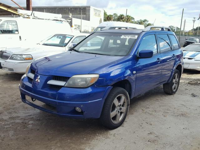 JA4LX41FX6U027205 - 2006 MITSUBISHI OUTLANDER BLUE photo 2