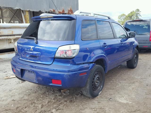 JA4LX41FX6U027205 - 2006 MITSUBISHI OUTLANDER BLUE photo 4