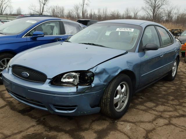 1FAFP53U26A107741 - 2006 FORD TAURUS SE BLUE photo 2