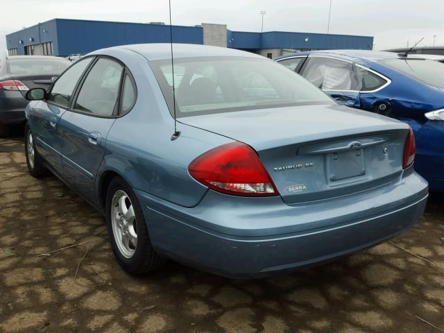 1FAFP53U26A107741 - 2006 FORD TAURUS SE BLUE photo 3