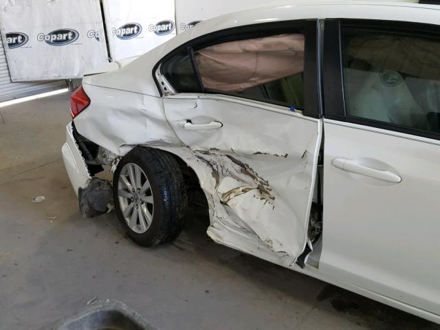 19XFB2F80CE081414 - 2012 HONDA CIVIC EX თეთრი ფოტო 9