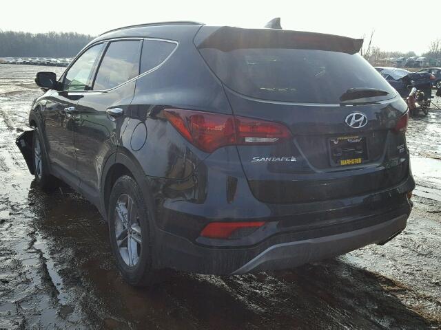 5NMZUDLBXHH049170 - 2017 HYUNDAI SANTA FE S BLACK photo 3