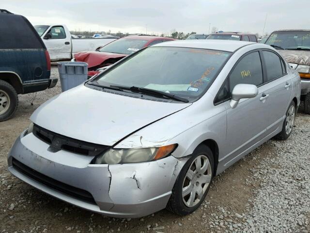 1HGFA16516L033419 - 2006 HONDA CIVIC LX SILVER photo 2