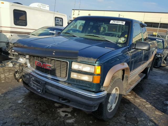 1GTEK19R9WR510536 - 1998 GMC SIERRA K15 GREEN photo 2