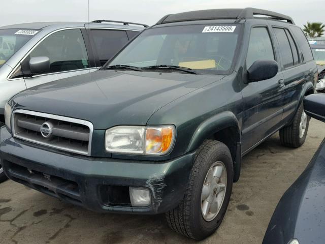 JN8DR09X42W658836 - 2002 NISSAN PATHFINDER GREEN photo 2