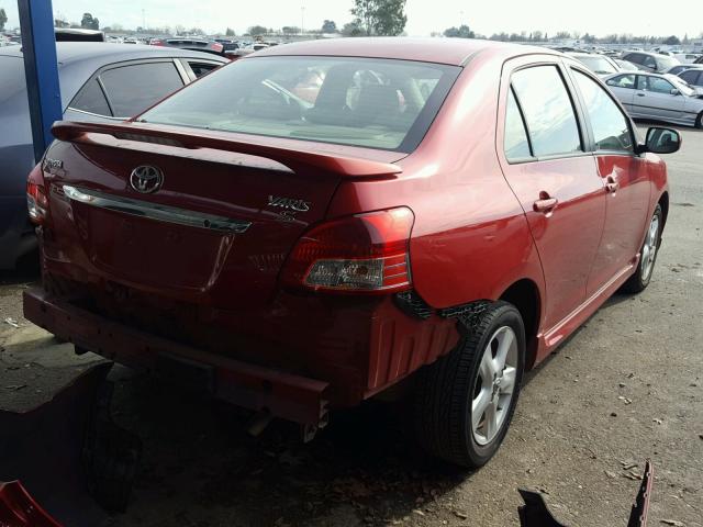 JTDBT923971182376 - 2007 TOYOTA YARIS RED photo 4