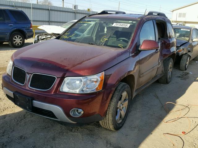 2CKDL73F176028966 - 2007 PONTIAC TORRENT MAROON photo 2