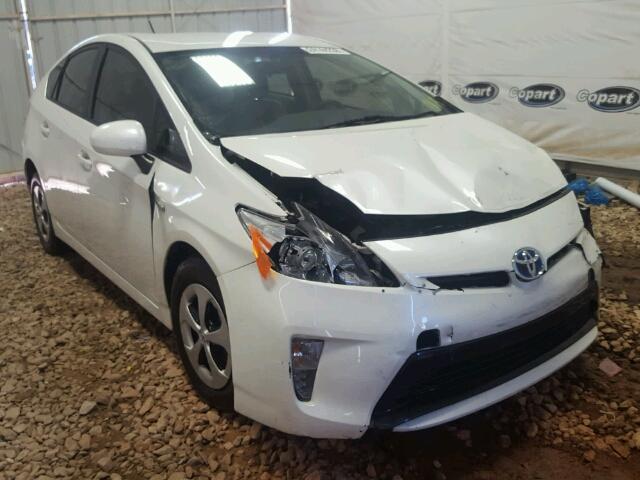 JTDKN3DU1E1765888 - 2014 TOYOTA PRIUS WHITE photo 1