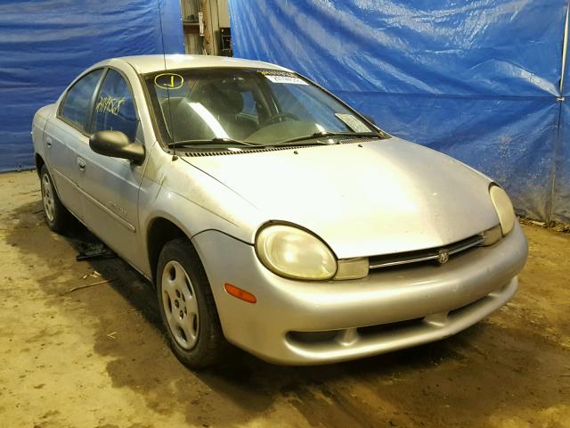 1B3ES46C6YD790547 - 2000 DODGE NEON BASE SILVER photo 1