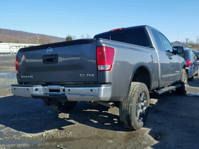 1N6AA0CC3FN500864 - 2015 NISSAN TITAN S GRAY photo 4