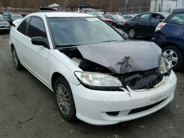 1HGEM22505L063766 - 2005 HONDA CIVIC LX WHITE photo 1