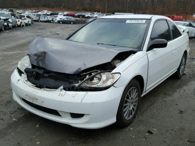 1HGEM22505L063766 - 2005 HONDA CIVIC LX WHITE photo 2