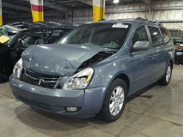 KNDMB233566085937 - 2006 KIA SEDONA EX BLUE photo 2