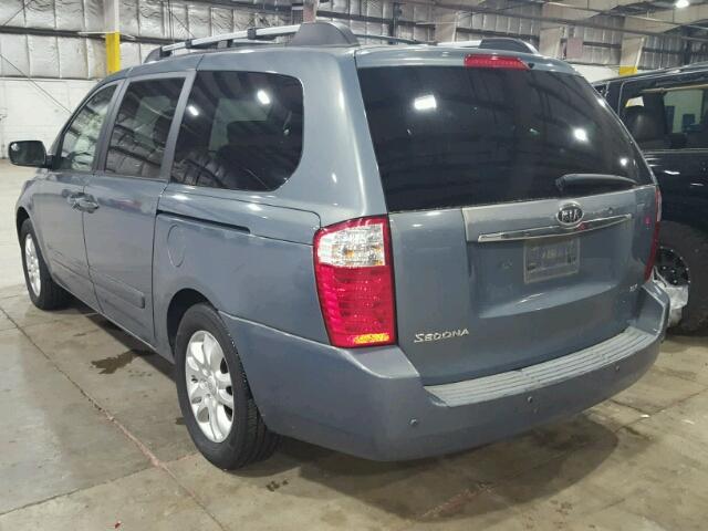 KNDMB233566085937 - 2006 KIA SEDONA EX BLUE photo 3