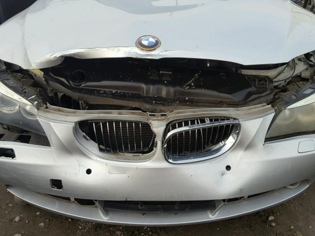 WBANB53526CP01308 - 2006 BMW 550 I SILVER photo 9