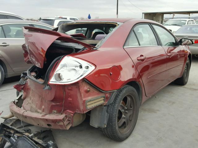 1G2ZG57B984102106 - 2008 PONTIAC G6 BASE BURGUNDY photo 4