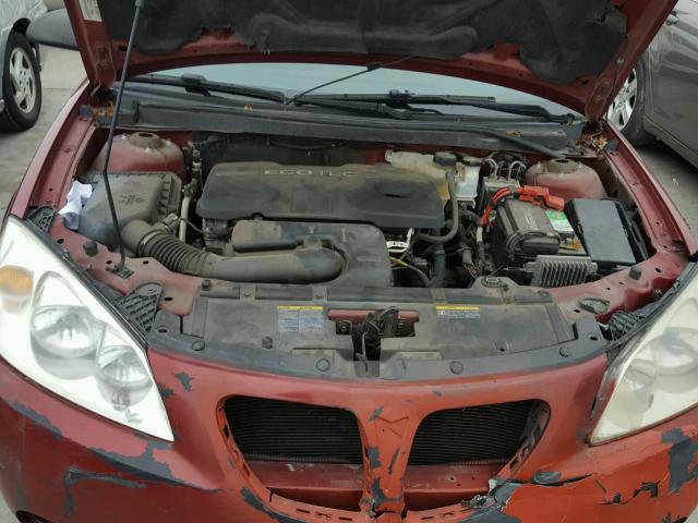 1G2ZG57B984102106 - 2008 PONTIAC G6 BASE BURGUNDY photo 7