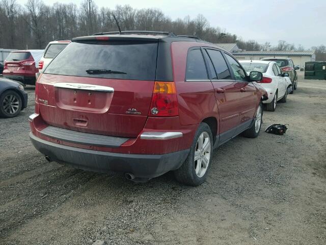 2A8GF68X67R299858 - 2007 CHRYSLER PACIFICA T RED photo 4