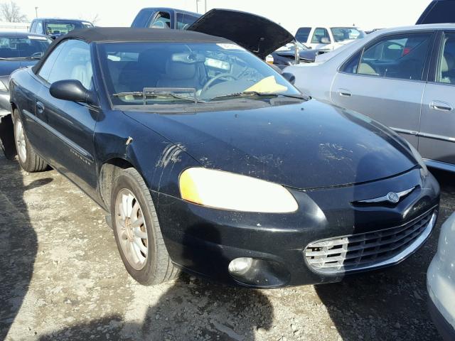 1C3EL55U31N685562 - 2001 CHRYSLER SEBRING LX BLACK photo 1