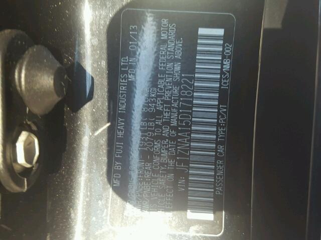 JF1ZNAA15D1718221 - 2013 TOYOTA SCION FR-S შავი ფოტო 10