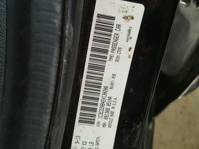 1C3CDZAB4EN130206 - 2014 DODGE AVENGER SE 黑色 照片 10