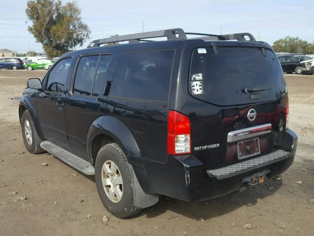 5N1AR18UX5C736016 - 2005 NISSAN PATHFINDER BLACK photo 3