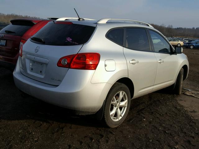 JN8AS58V28W107530 - 2008 NISSAN ROGUE S SILVER photo 4