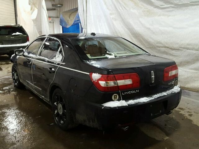 3LNHM26T07R647248 - 2007 LINCOLN MKZ შავი ფოტო 3