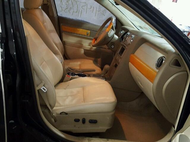 3LNHM26T07R647248 - 2007 LINCOLN MKZ შავი ფოტო 5