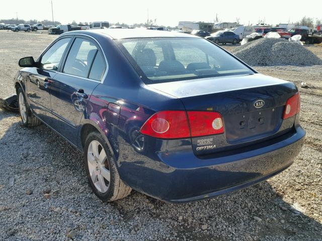 KNAGE123085214494 - 2008 KIA OPTIMA LX BLUE photo 3