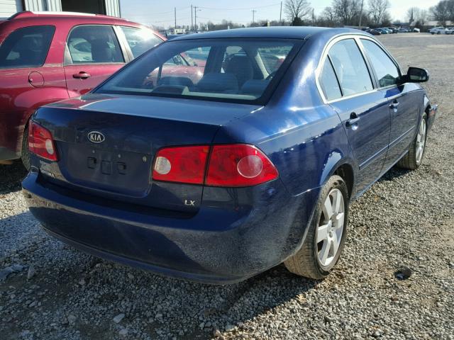 KNAGE123085214494 - 2008 KIA OPTIMA LX BLUE photo 4