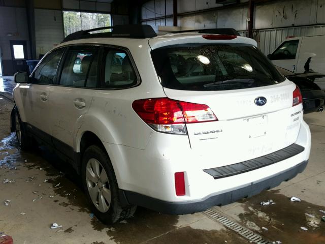 4S4BRBAC7C3282204 - 2012 SUBARU OUTBACK 2. WHITE photo 3