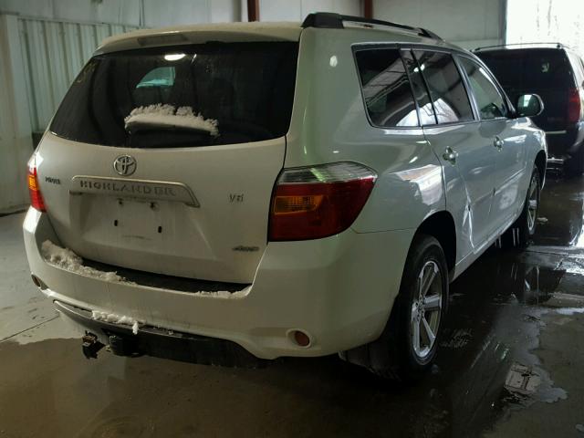 JTEES41A792133074 - 2009 TOYOTA HIGHLANDER WHITE photo 4